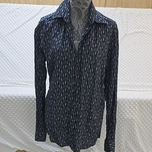 Stylish Black and Gray Men's Button Down Shirt